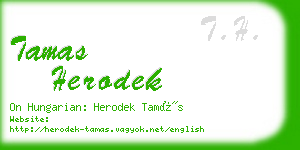 tamas herodek business card